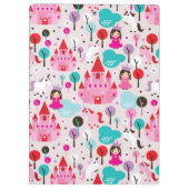 Kinderprinzessinschloss und -Einhorn Klemmbrett (Rückseite)