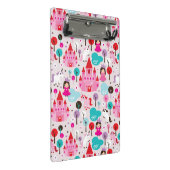 Kinderprinzessinschloss und -Einhorn Mini Klemmbrett (Schrägansicht)