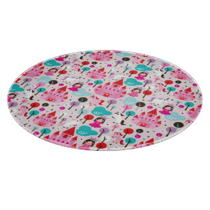 Kinderprinzessinschloss und -Einhorn Schneidebrett