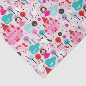 Kinderprinzessinschloss und -Einhorn Seidenpapier (Ausschnitt)