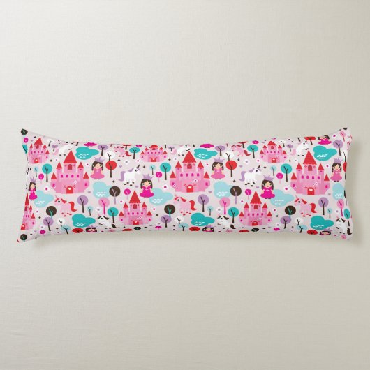 Kinderprinzessinschloss und -Einhorn Seitenschläferkissen (Vorderseite)