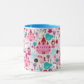 Kinderprinzessinschloss und -Einhorn Tasse (Zentrum)