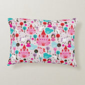 Kinderprinzessinschloss und -Einhorn Zierkissen (Rückseite)