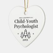 Kinderpsychologe Neuer Job Weihnachten Keramik Ornament (Links)