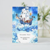 Kinderraub zum Geburtstag Dankeskarte (Stehend Vorderseite)