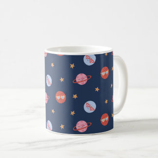Kinderraum-Mini-Muster mit Planeten und Sternen Kaffeetasse