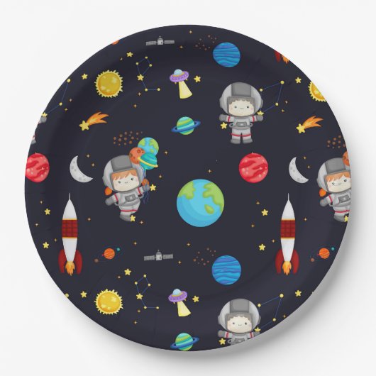 Kinderraumdesign-Muster Pappteller (Vorderseite)