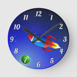 Kinderraumhalterung Runde Wanduhr