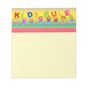 Kinderregel Notizblock (Vorderseite)