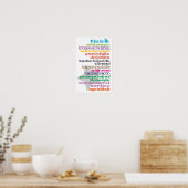 Kinderregeln für das Leben Poster (Küche)