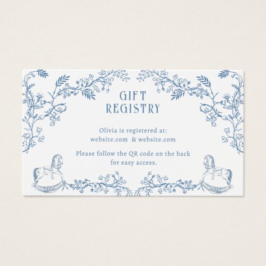 Kinderregisterkarte Babydusche (Vorderseite)