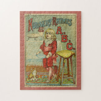 Kinderreim-ABC-Kinderbuchcover im Vintage-Stil Puzzle