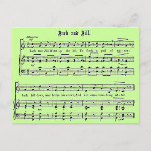 Kinderreim Jack und Jill Postkarte