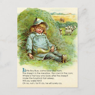 Kinderreim Little Boy Blue Postkarte