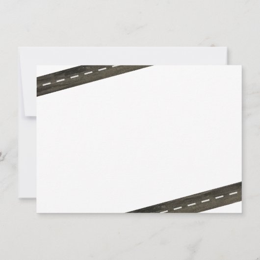 Kinderrennen Auto Geburtstag Foto Danke Karte (Rückseite)