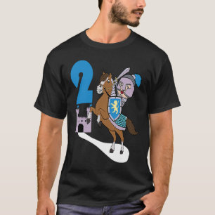 KinderRitter 2. Geburtstag Burg Rüstung Medie T-Shirt