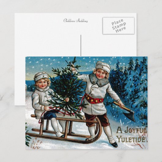 Kinderrodelbahn Postkarte (Vorne/Hinten)