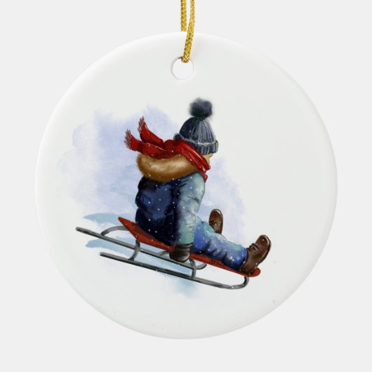 Kinderrodelbahn Weihnachtsschmuck (Vorne)