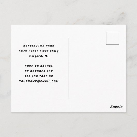 Kinderrosa Gamesfest Geburtstagseinladung Postkarte (Rückseite)