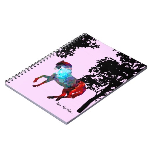 Kinderrosa Pferd Notizblock (Linke Seite)