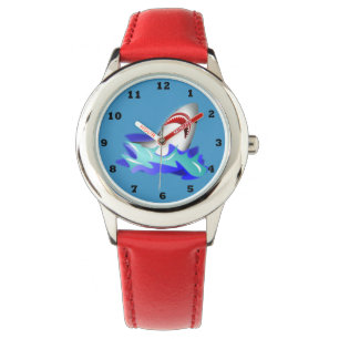 Kinderrote Haifisch-Uhr Armbanduhr