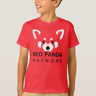 Kinderroter Panda-Shirt-Rot T-Shirt