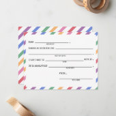 Kinderrücklauf Danke Karten - Set von 10 (Vorderseite/Rückseite Beispiel)