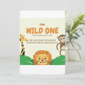 Kindersafari Geburtstagseinladung Einladung (Stehend Vorderseite)