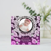 Kindersanierung Einladung Rosa Blume (Stehend Vorderseite)