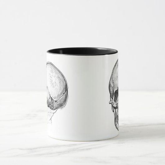 Kinderschädel und Erwachsenschädel-Tasse Tasse (Zentrum)