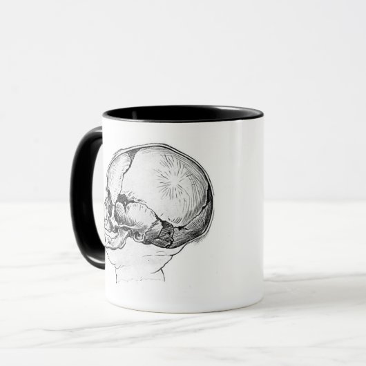 Kinderschädel und Erwachsenschädel-Tasse Tasse (Vorderseite Links)