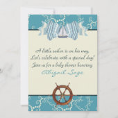 Kinderschiff Kinderdusche für Jungen Einladung (Vorderseite)