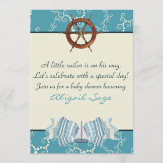 Kinderschiff Kinderdusche für Jungen Einladung