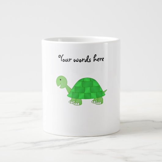 Kinderschildkröte in grüner Flut Jumbo-Tasse (Vorderseite)