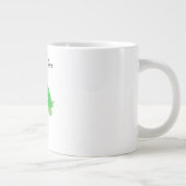 Kinderschildkröte in grüner Flut Jumbo-Tasse (Rechts)
