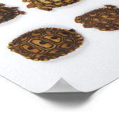 Kinderschildkröten in Reihen angeordnet Poster (Ecke)