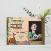 Kinderschlange Geburtstagsparty Reptile Foto Einladung (Stehend Vorderseite)