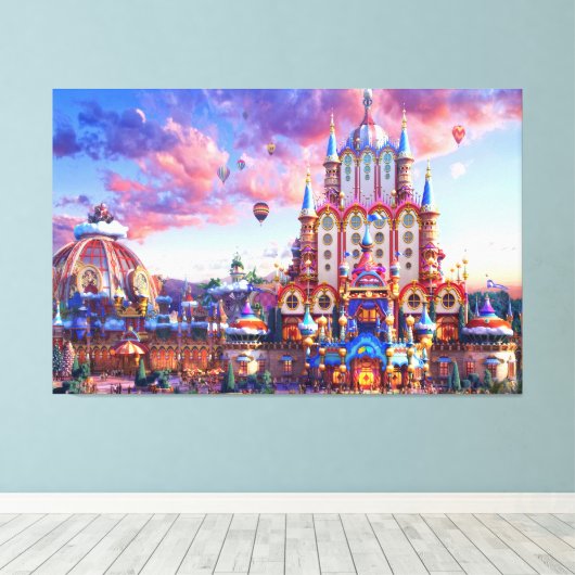 Kinderschloss Canvas Print Picture Leinwanddruck (Insitu (Holzboden))