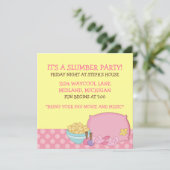 Kinderschlummer-Party Einladungen (Stehend Vorderseite)