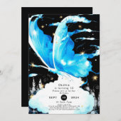 Kinderschmetterling zum Geburtstag Einladung (Vorne/Hinten)