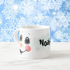 Kinderschneemann Kleiner Kakao-Winter-Cup - Name h Espressotasse