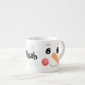 Kinderschneemann Kleiner Kakao-Winter-Cup - Name h Espressotasse (Vorderseite Rechts)
