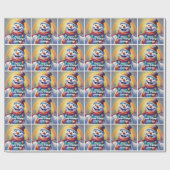 Kinderschneemann Personalisiertes Geschenk Wrap HA Geschenkpapier (Flach)