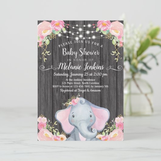 Kinderschuhdusche Einladung (Stehend Vorderseite)