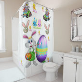 Kinderschuhe Ostergeblasener weißer Duschvorhang (Beispiel)