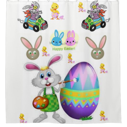 Kinderschuhe Ostergeblasener weißer Duschvorhang (Vorderseite)