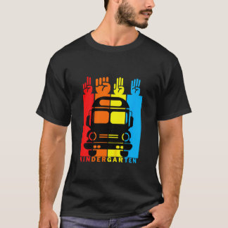 Kinderschulbus Retro Vintag Kindergarten Klasse T-Shirt