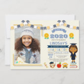 Kinderschule Abschluss Foto Einladung (Vorderseite)