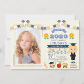 Kinderschule Abschluss Foto Einladung (Vorderseite)