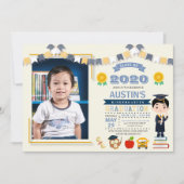 Kinderschule Abschluss Foto Einladung (Vorderseite)